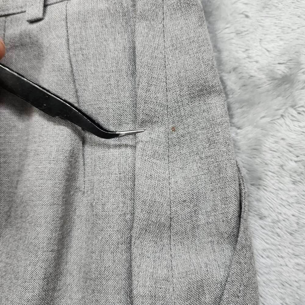 Vintage Liz Claiborne Skirt‎ Womens 4 Gray Pencil Wrap Lined Office Back Zip 70s